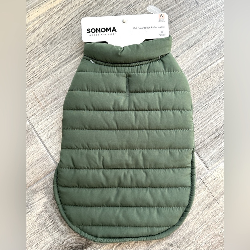 Sonoma Small Color Block Puffer Jacket for Dogs